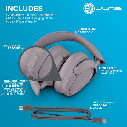 Jbuds Lux Active Noise Cancellation Bluetooth Headphones
