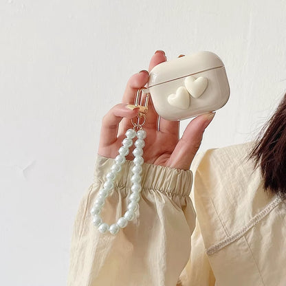 Cute Retro Beige Case for Apple Airpods 1 2 3Rd Generation Bear Cherry Case for Airpods Pro Case Keychain Lanyard Luxury Case