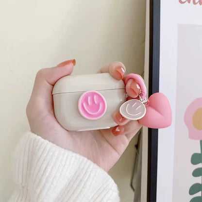 Cute Retro Beige Case for Apple Airpods 1 2 3Rd Generation Bear Cherry Case for Airpods Pro Case Keychain Lanyard Luxury Case