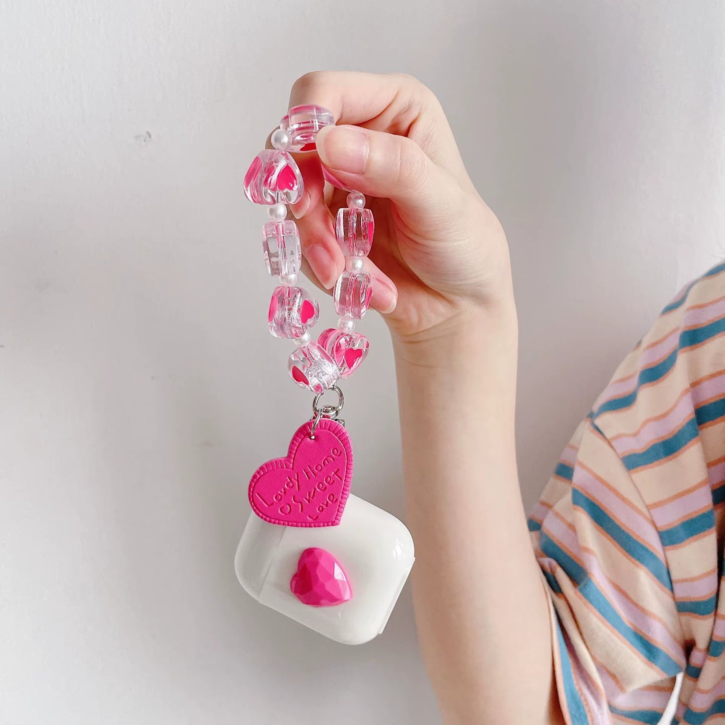 Cute Retro Beige Case for Apple Airpods 1 2 3Rd Generation Bear Cherry Case for Airpods Pro Case Keychain Lanyard Luxury Case